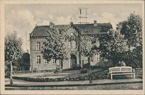 Ansichtskarte Osterburg (Altmark) St. Georg Hospital 1940