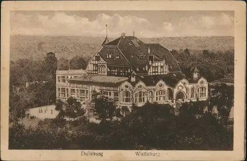 Ansichtskarte Duisburg Blick auf das Restaurant Wolfsburg 1924