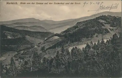Markirch Sainte-Marie-aux-Mines Grenze auf den Zuckerhut Elsaß 1912