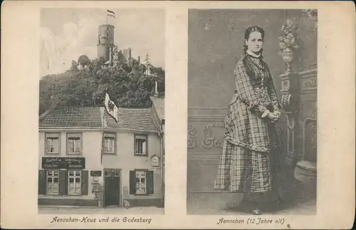 Ansichtskarte Bad Godesberg-Bonn Gasthaus "Aennchen" und Aennchen 2 Bild 1922