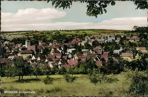 Ansichtskarte Weissach (LK Böblingen) Stadtpartie 1962