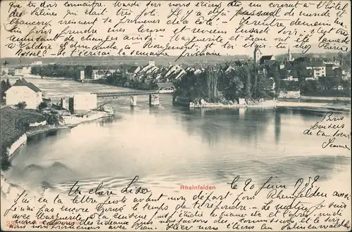 Ansichtskarte Rheinfelden (Baden) Stadtblick - Brücke 1903