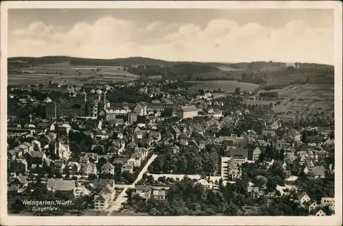 Ansichtskarte Weingarten (Württemberg) Luftbild 1932
