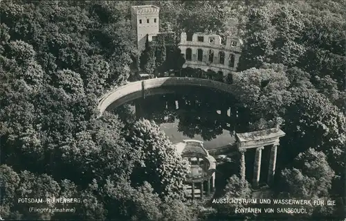 Ansichtskarte Potsdam Luftbild Ruinenberg 1928