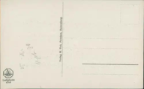 Ansichtskarte Potsdam Luftbild Ruinenberg 1928