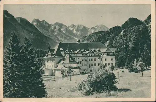 Ansichtskarte Oberstdorf (Allgäu) Neue Kuranstalt Stillachhaus 1912