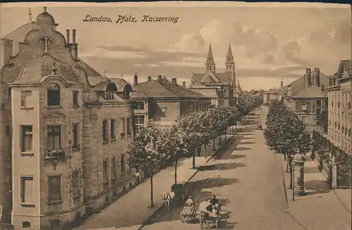 Ansichtskarte Landau in der Pfalz Kaiserring 1915