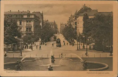 Ansichtskarte Mannheim Heidelbergerstraße 1923