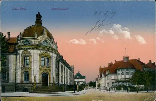 Ansichtskarte Landau in der Pfalz Moltkestraße 1919