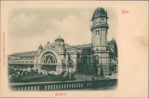 Ansichtskarte Köln Hauptbahnhof 1904