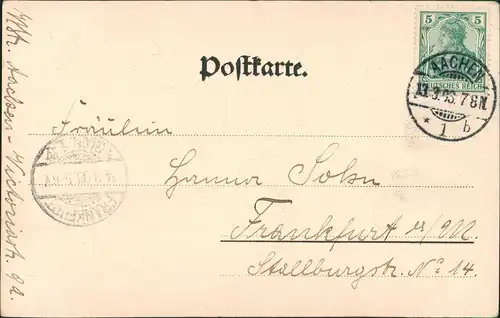 Ansichtskarte Aachen Trimborner Wäldchen 1903