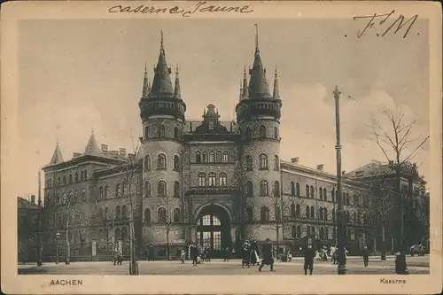 Ansichtskarte Aachen Kaserne - Straße 1923
