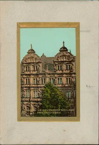 Ansichtskarte Heidelberg Heidelberger Schloss Goldrand 1904