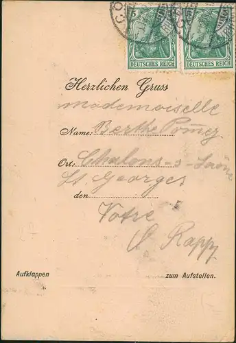 Ansichtskarte Heidelberg Heidelberger Schloss Goldrand 1904