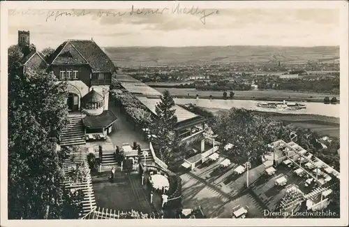 Ansichtskarte Loschwitz-Dresden Berggasthaus Loschwitzhöhe 1934