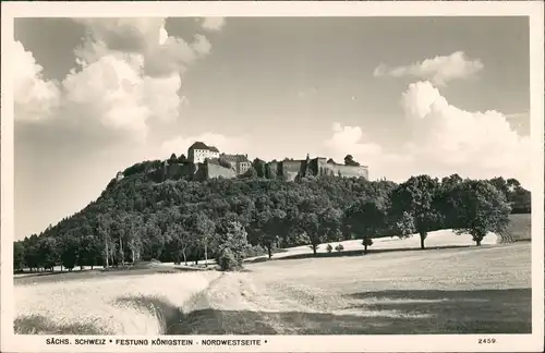 Königstein (Sächsische Schweiz) Festung Königstein vom Nordwestenm 1930