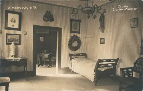 Ansichtskarte Meersburg Altes Schloß Droste Sterbezimmer 1926