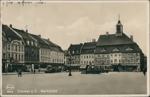 Crossen an der Oder Krosno Odrzańskie Markt - Geschäfte 1932