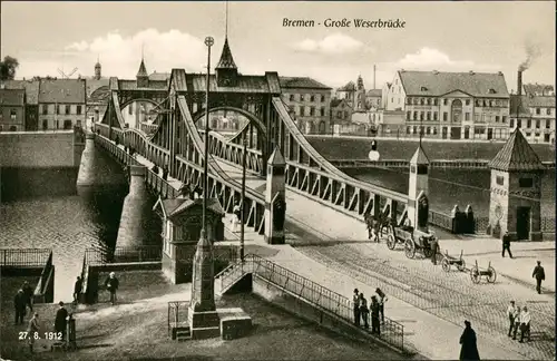 Ansichtskarte Bremen Große Weserbrücke REPRO 1912/1972
