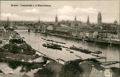 Ansichtskarte Bremen Totale REPRO 1902/1972