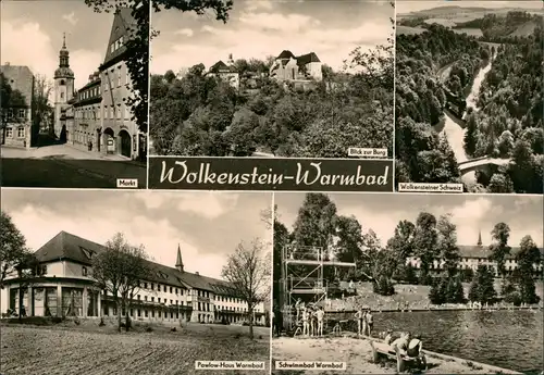 Ansichtskarte Warmbad-Wolkenstein Stadtteilansichten 1972