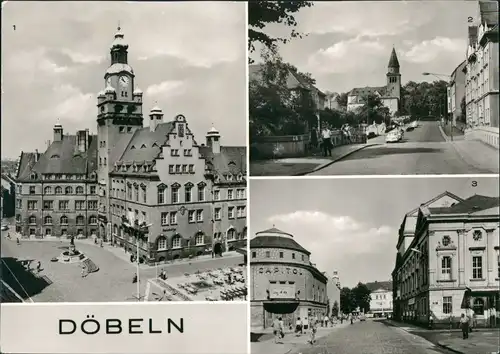 Ansichtskarte Döbeln Roter Platz, Rosa Luxemburg Straße 1974