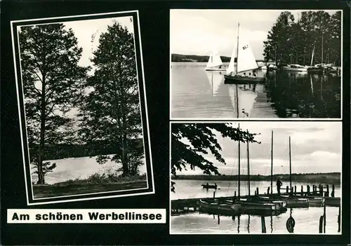 Ansichtskarte Schorfheide 3 Bild: Segelboote 1969