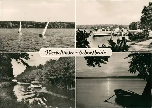 Ansichtskarte Schorfheide 4 Bild Schiffe - Segelboote 1971