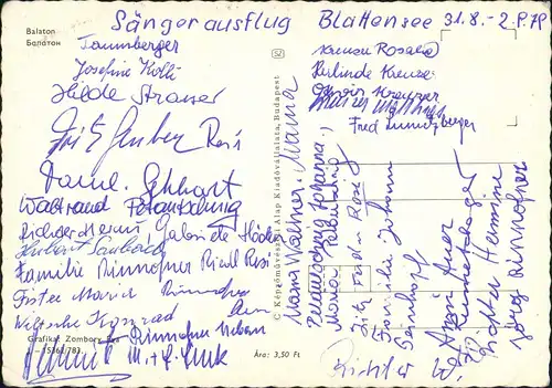 Postcard Balatonfüred Balaton - Landkarten AK 1978