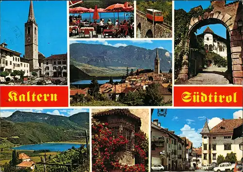 Kaltern Weinstraße Caldaro sulla Strada del Vino Mehrbild Umland Straßen 1985