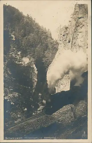 Ansichtskarte Hirschsprung-Breitnau Fotokarte Dampflokomotive 1919