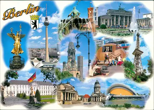 Ansichtskarte Berlin Stadtteilansichten Collage 2000