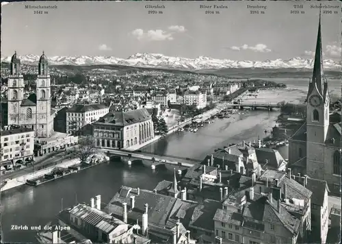 Ansichtskarte Zürich Totale Fotokunst 1967
