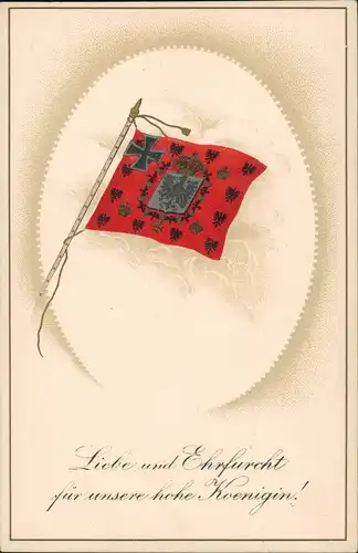 Adel Patriotika Kaiserreich Dt. Reich Ehrfurcht für Königin 1910