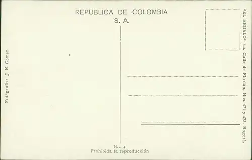 Postcard Santa Fe de Bogotá (D.C.) Monumento a los Heroes ignotos 1928