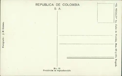 Postcard Santa Fe de Bogotá (D.C.) Altorelieves de San Francisco 1928