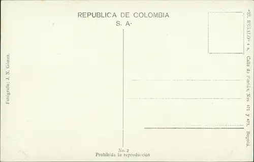Postcard Santa Fe de Bogotá (D.C.) Bosque de la Independence 1928