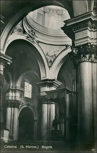 Postcard Santa Fe de Bogotá (D.C.) Catedral - Innenansicht 1927