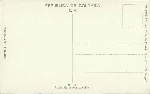 Postcard Santa Fe de Bogotá (D.C.) Cupula de Santo Domingo 1928