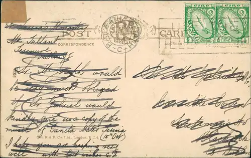 Buckfastleigh Abbey The Refectory Innenansicht Gesellschaftsraum 1920