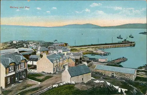 Postcard Mallaig Malaig Pier Dorf Panorama Ansicht (Scotland) 1910
