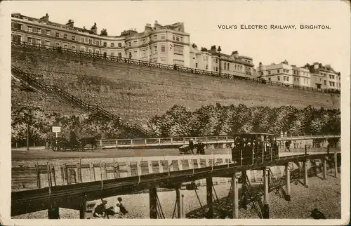 Postcard Brighton Volks Electric Railway, Stadt-Eisenbahn 1930