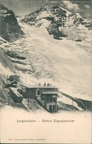 Lauterbrunnen Jungfraubahn Bergbahn Station Eiger-Gletscher 1900