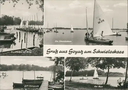 Goyatz-Schwielochsee Schwielochsee GST Stützpunkt Segelschiff-Hafen DDR-Zeit 1973