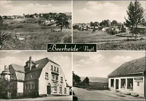 Beerheide-Auerbach (Vogtland) DDR Mehrbild-AK Vogtland Häuser Ortsansichten 1971
