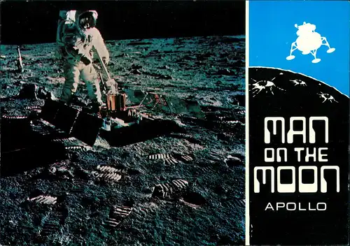 Ansichtskarte  Man on The Moon Appolo 11 Raumfahrt 1980