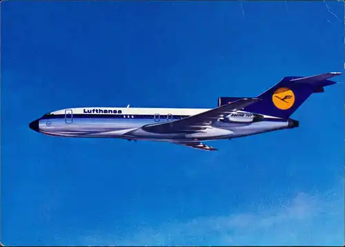 Ansichtskarte  Lufthansa Boeing 727 Europa Jet Flugwesen - Flugzeuge 1988