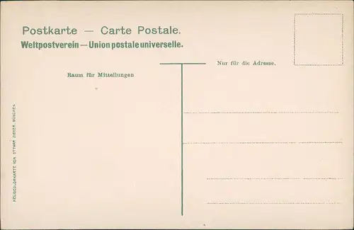 Ansichtskarte München Hofgarten mit Residenz Festsaalbau 1908