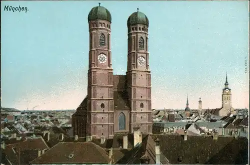 Ansichtskarte München Totale - Frauenkirche 1909