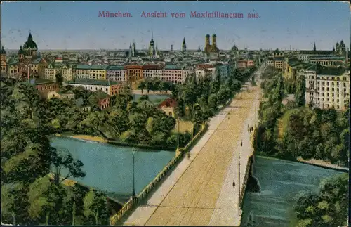 Ansichtskarte München Ansicht vom Maximilianeum 1923